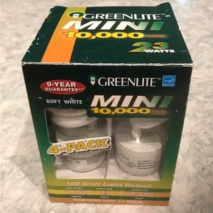 Greenlight 4 Pack Compact Fluorescent Light Bulb Soft White 23w Replaces 100w
